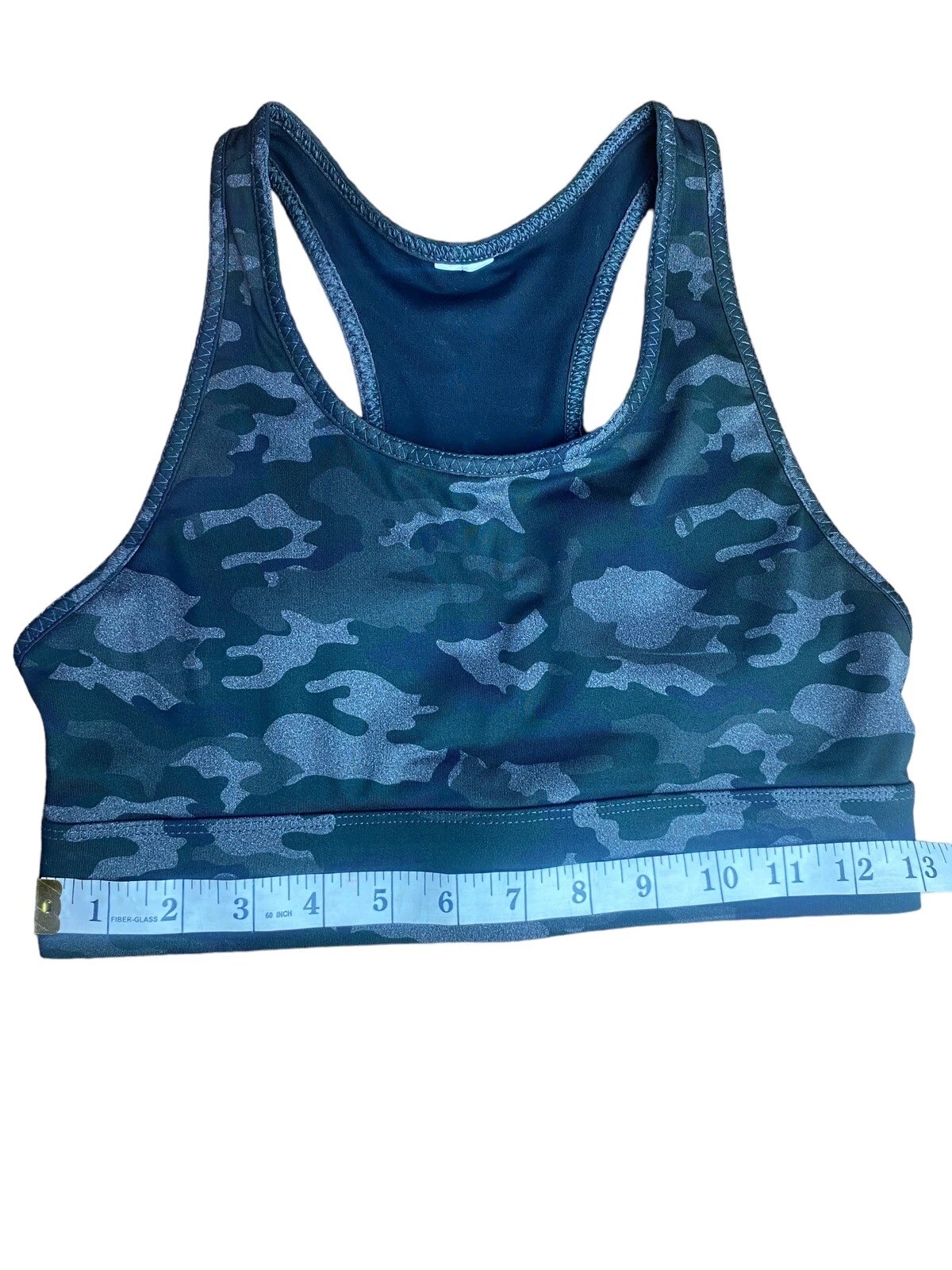 fabletics camo printed mesh back racerback tank-bra
