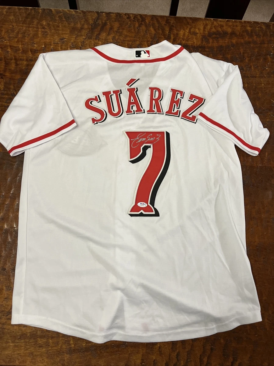 Eugenio Suarez Signed Cincinnati Reds Jersey PSA DNA Coa Autographed