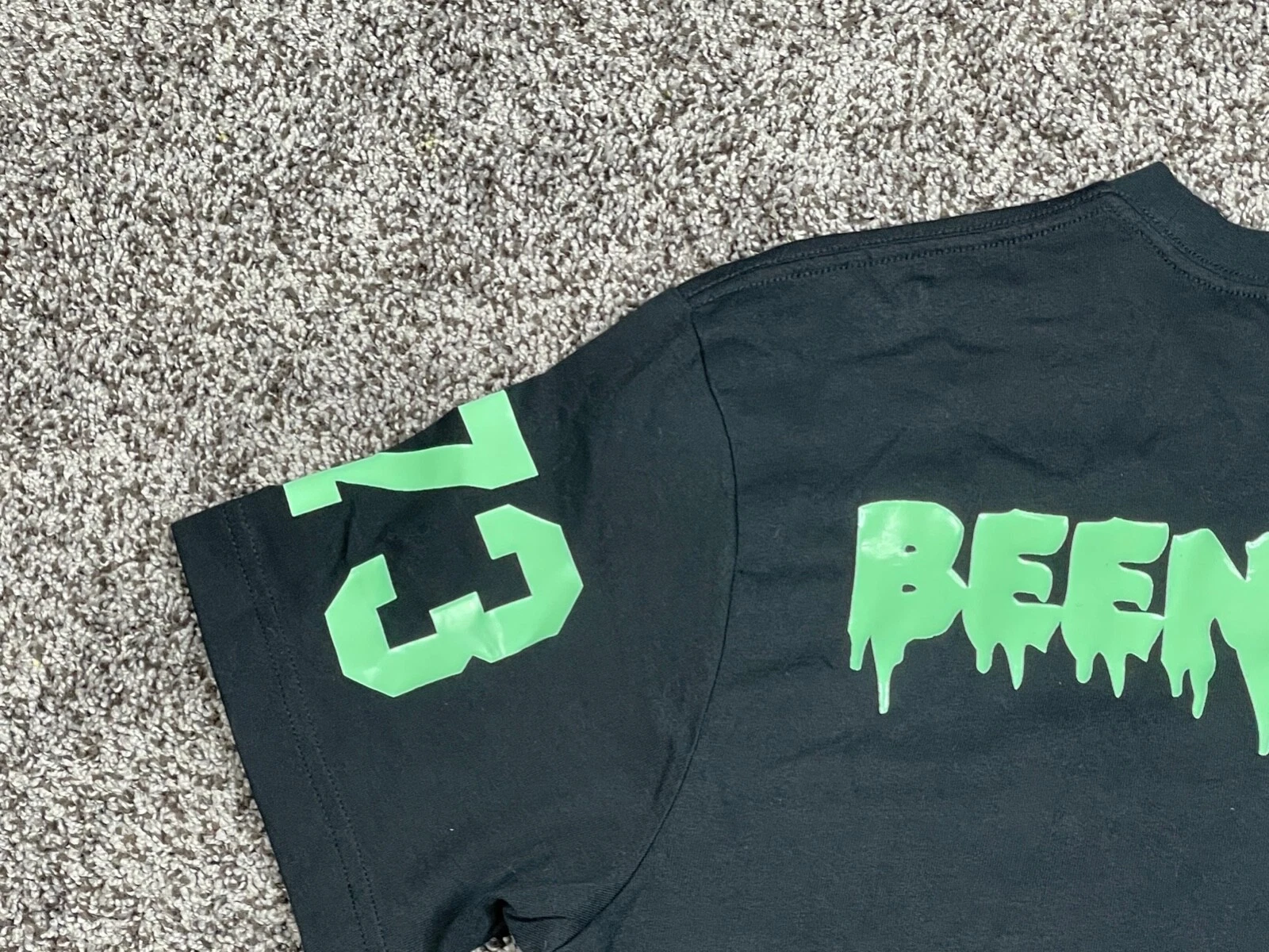 HBA (HOOD BY AIR) MAGLIETTA HOOD BY AIR NERA VERDE HBA X BEEN TRILL MED