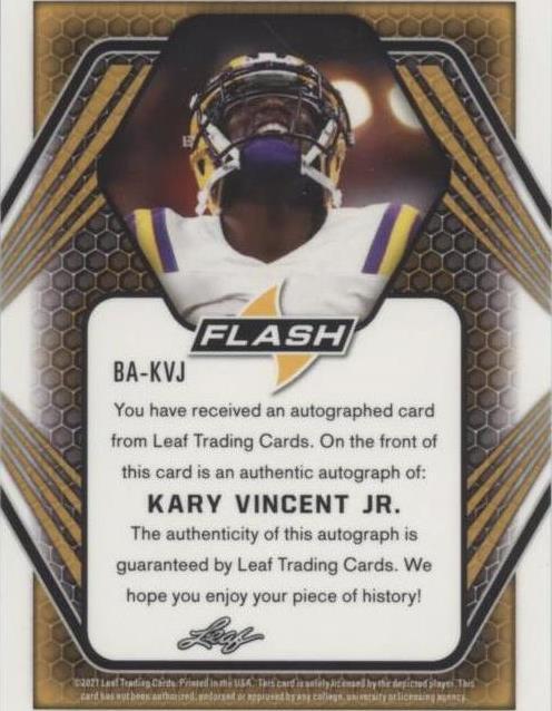 2021 Leaf Flash Kary Vincent Jr. #BA-KVJ