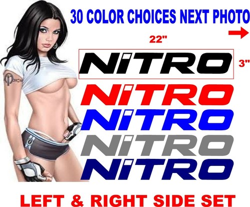 NITRO PERFORMANCE BASS BOATS DECAL PAIR (2)  MARINE BOAT DECALS 30 COLOR CHOICES - Bild 1 von 2