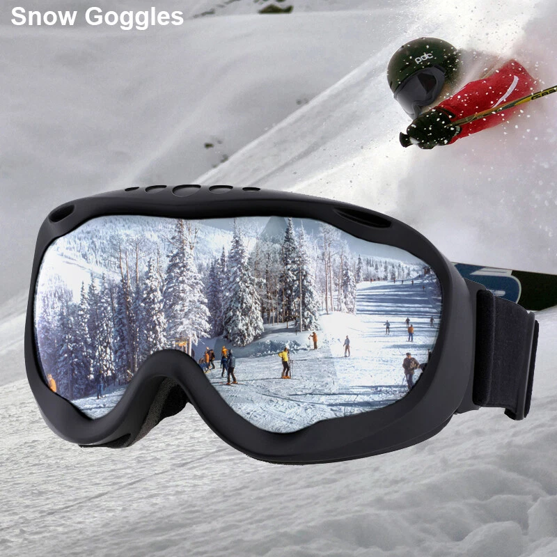 Gafas de esquí para nieve de invierno, lentes antiniebla, UV, Snowboard,  moto de 