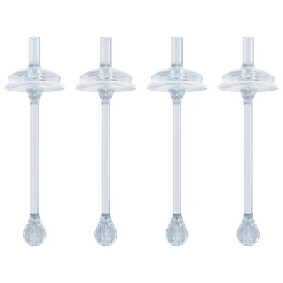 Soft silicone instead of straw, 4 Pack, BPA-free, dishwasher-washable.