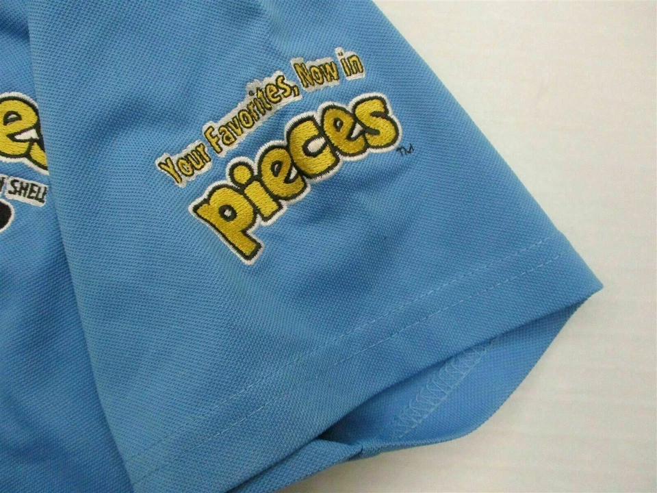 Camiseta polo de golf PAGE & TUTTLE para mujer talla S con logotipo de caramelo azul Foto 3 de 4