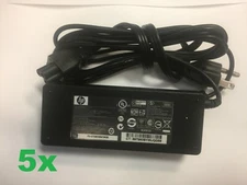 Lot of 5 Genuine HP 90W ProBook Laptop Power Adapter Chargers w/ Cables
