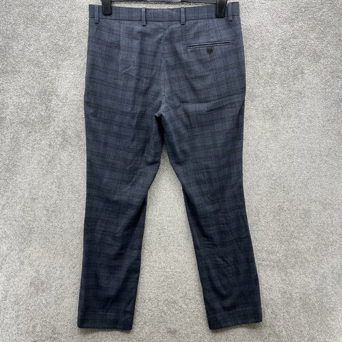 Racing Green Suit Mens UK 40 L Blue Check Wool Tailored Fit 2 Button 2 Piece - Picture 16 of 24