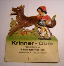 Vintage Cardboard Advertising Cardboard Sign Advertising Krinner-Ober Mixed Goods Ering-Inn