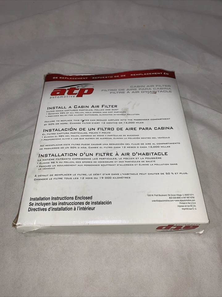 ATP Automotive Cabin Air Filter CF-133 MERCEDES-BENZ- see description for detail - Image 2 of 2