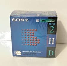 Sony 2HD Floppy Diskettes IBM Formatted 1.44 MB 3.5 Inch 10 Pack NEW SEALED