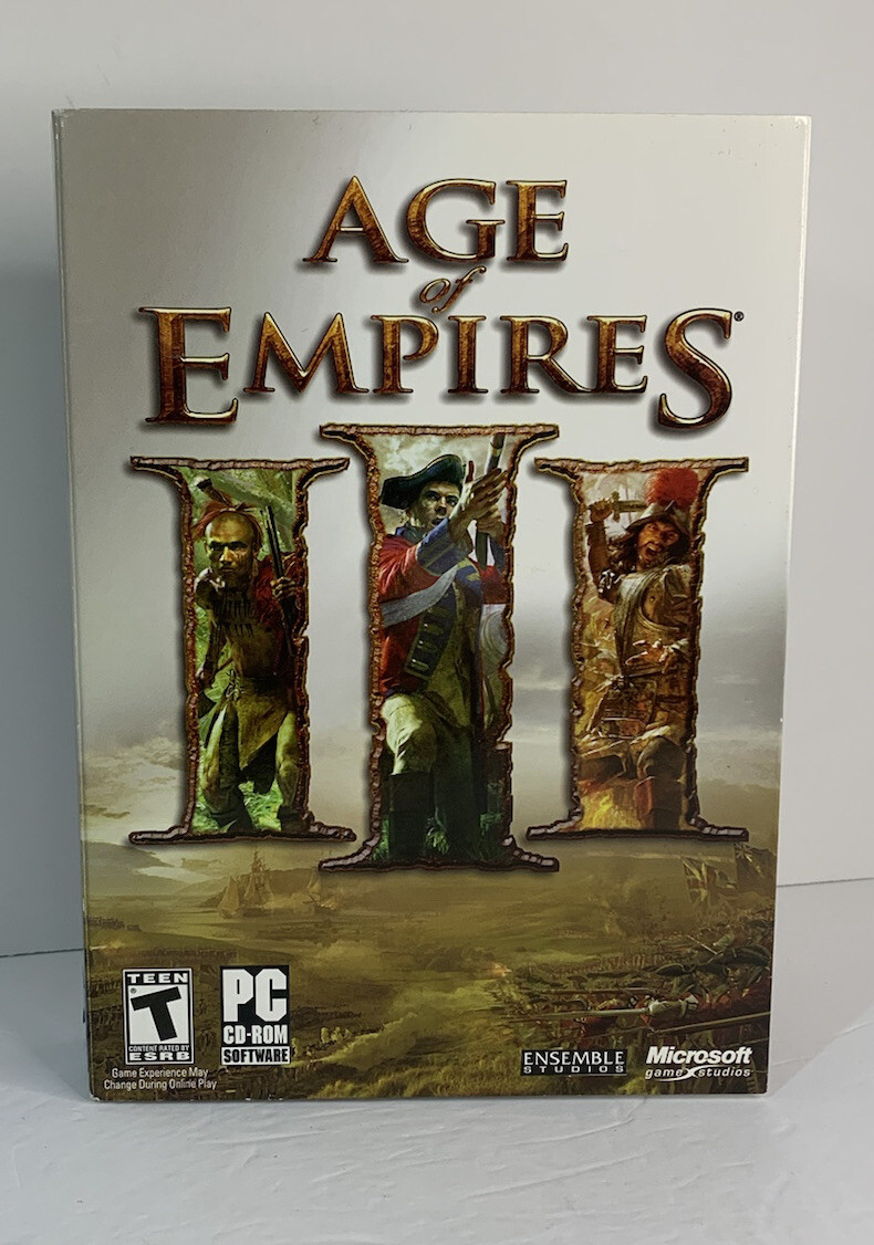 Age of Empires 3 III (PC CD-ROM, 2005) 3 Discs, Product Key