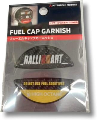 Ralliart Fuel Cap Garnish High-Octane Gasoline Lancer Evolution CT9A CZ4A Evo