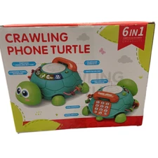 6 in 1 Crawling Phone Turtle,  Early Educational Developmental Toy 18+ mo.