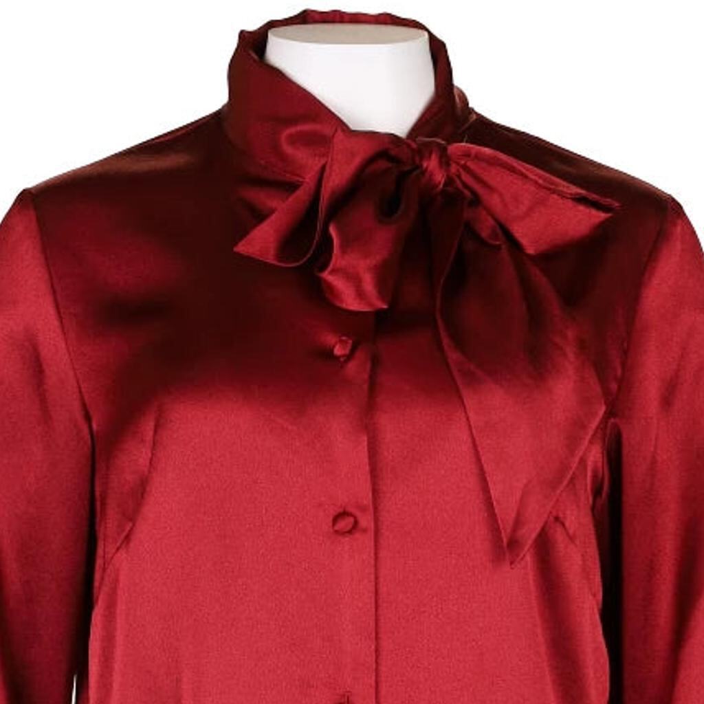 Camicia Yves Saint Laurent grande seta rossa