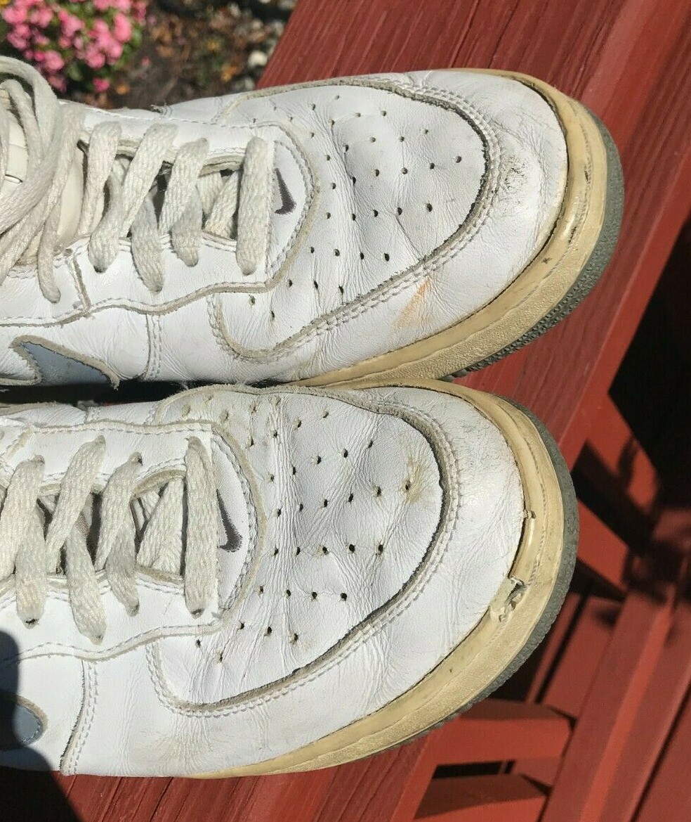 Vintage 1997 Nike Air Force 1 One High Top White SC Union Grey
