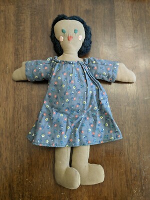 Vintage Cloth Rag Doll Handmade Southern Doll Chickamauga GA