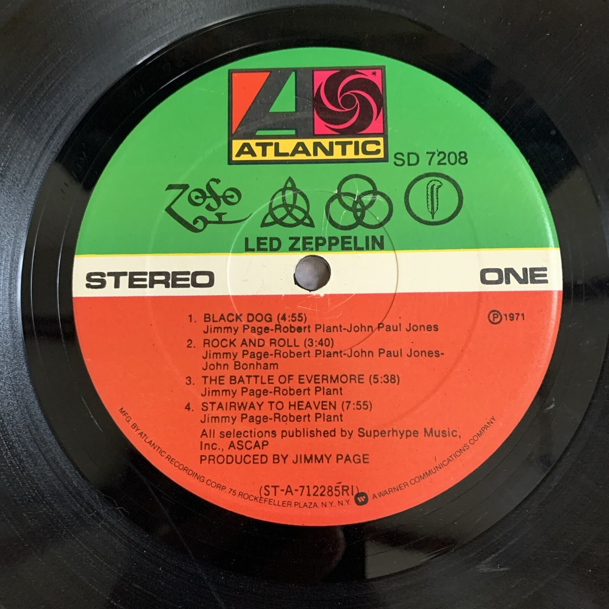 Led Zeppelin - IV 4 - 1971 SD 7208 G+ | eBay