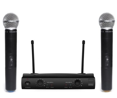 UHF Dual Cordless Radio Microphone for Shure UT24 UHF Wireless Handheld System