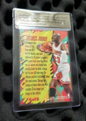 Michael Jordan 95-96 Fleer Metal Scoring Magnets BGS 8.5 Nr.Mint+