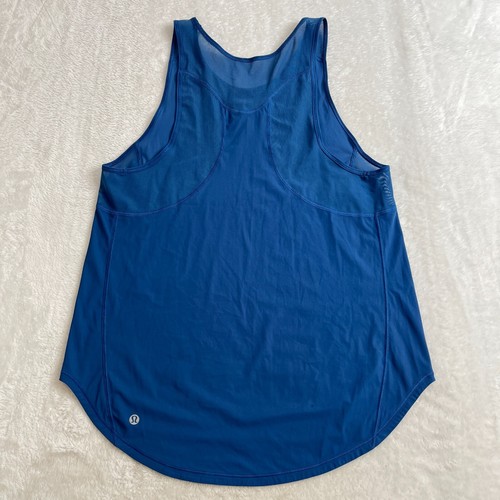Lululemon Sculpt II Tank Top Size 6 Cerulean Blue Sleeveless Mesh Back Athletic - Picture 7 of 11