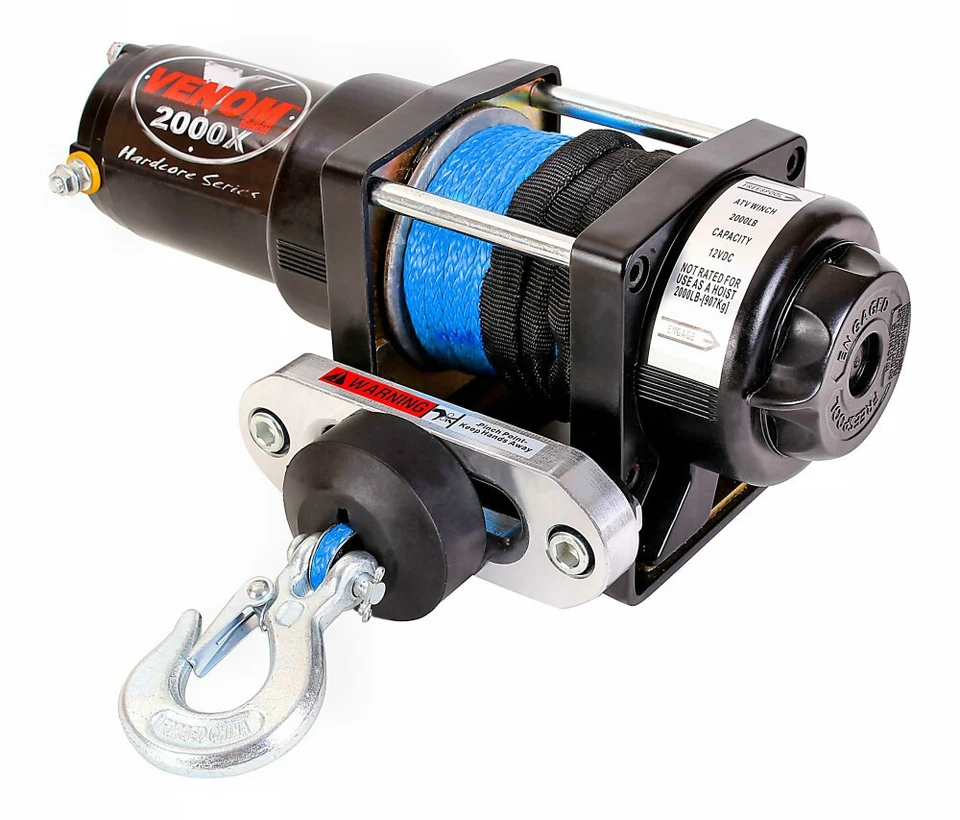 Cabrestante Venom Utv Polaris 2013-19 Ranger 2000 lb tamaño completo 900 y 1000 XP y tripulación Foto 3 de 4