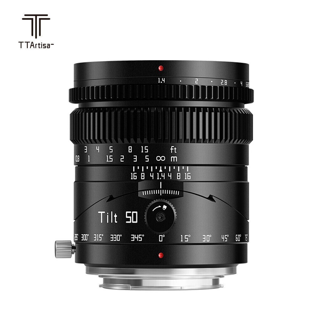 T【USED】TTArtisan Tilt 50mm f/1.4 E TTArtisan 50mm f1.4 Tilt-Shift Full Frame Lens For Canon Nikon