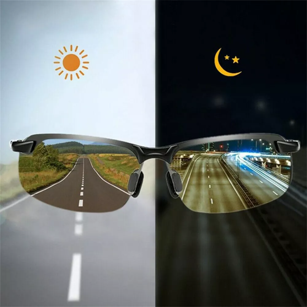 Men Photochromic Polarized Sunglasses Transition Lens Driving UV400 Glasses  USA