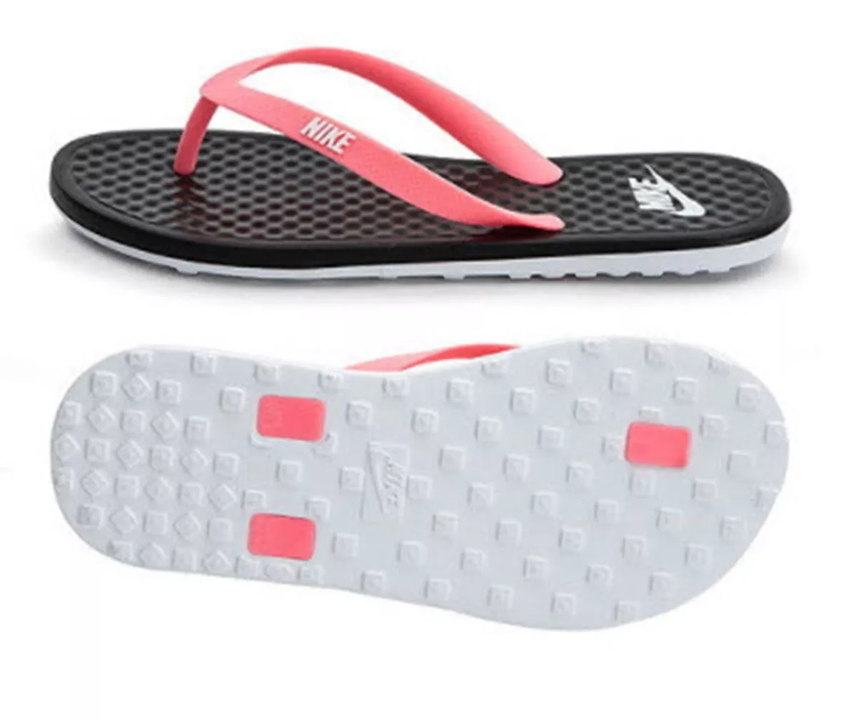 Nike Women On-Deck Flip-Flops Slipper Black Pink Shoes Beach Sandals CU3959-005