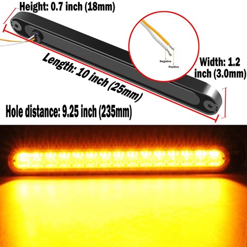 2 Pack 10" 15 LED Trailer Identification Light 9 to 30-volt LED Turn Signal S... - Bild 4 von 7