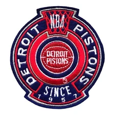 DETROIT PISTONS NBA BASKETBALL SINCE 1957 VINTAGE 3.5" TEAM LOGO PATCH