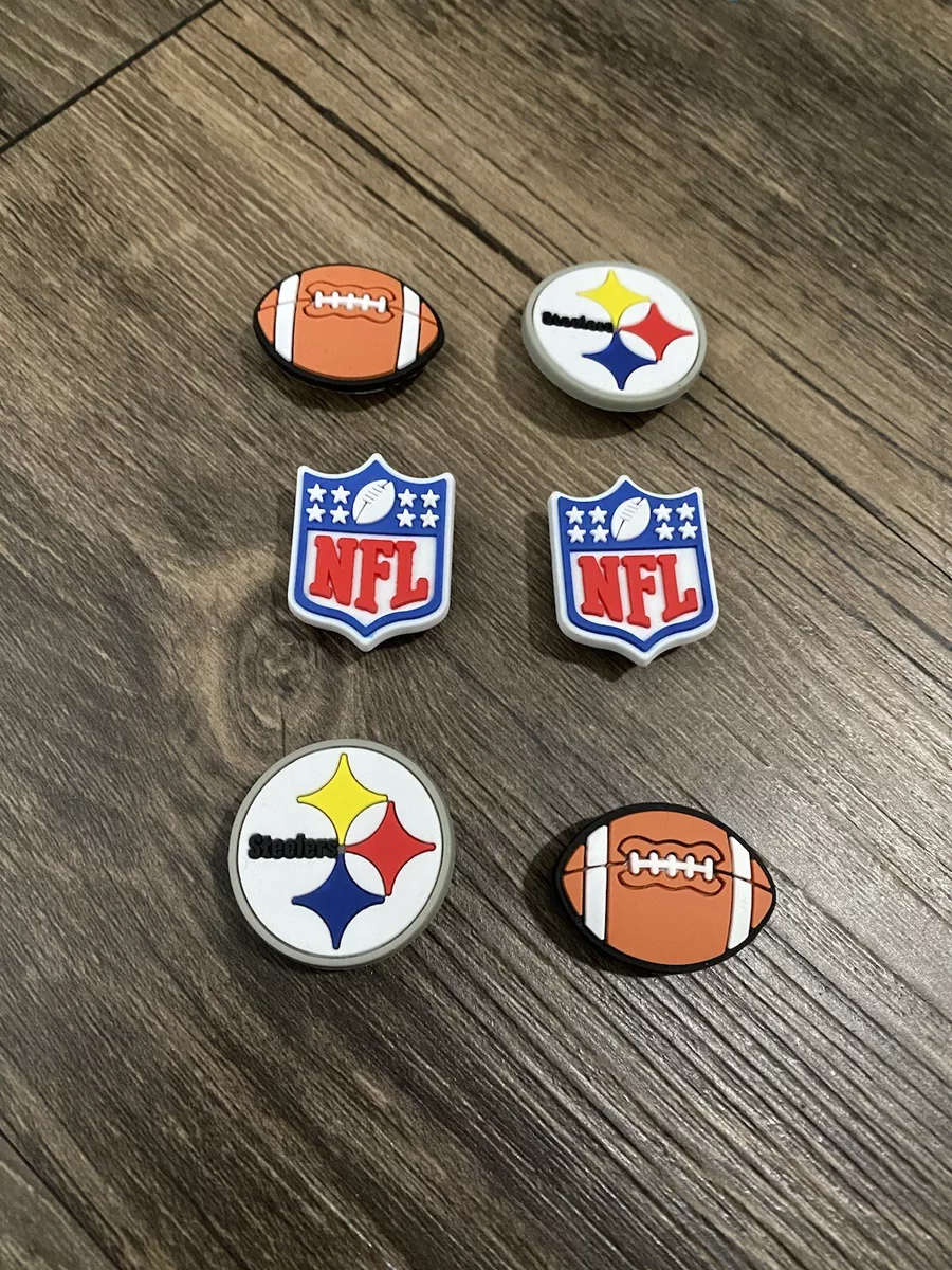 Pittsburg Steelers Football Team Charm For Crocs Shoe Charms - 6 Pieces