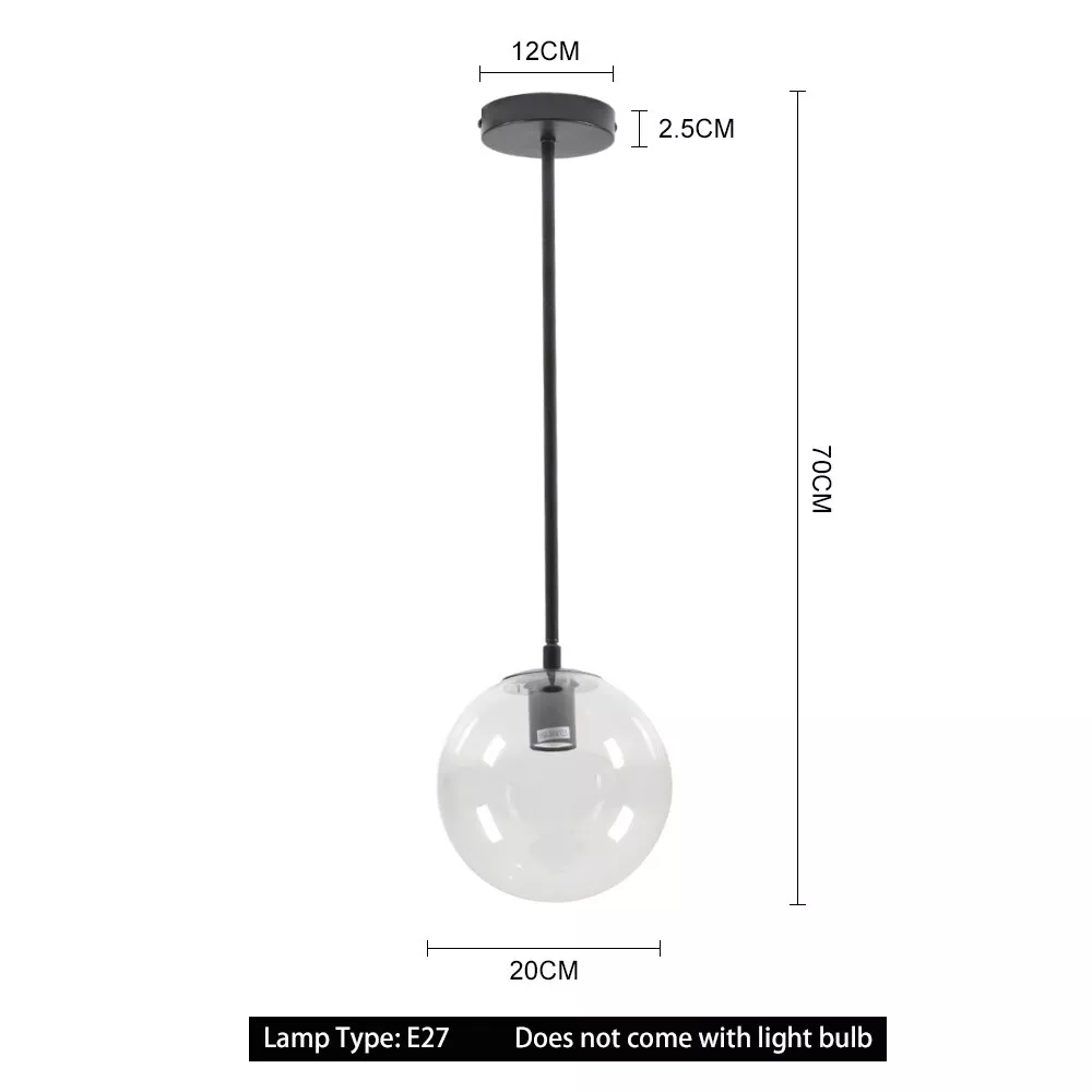 Lampshade Ceiling Pendant Light Shade Clear Glass Lamp Shade Easy Fit Chandelier