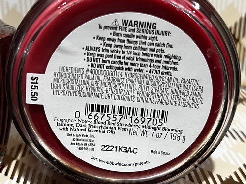 Bath Body Works Halloween Vampire Blood Lot Candle Lotion Hand Soap Mist Plugin - Picture 12 of 14