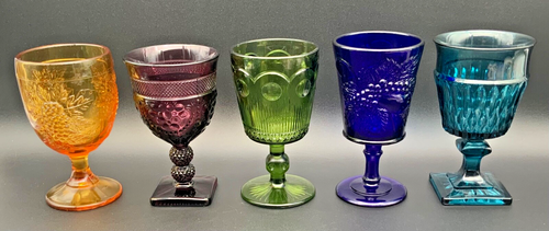 Vintage Glas Multicolor Kelche Konvolut - Bild 12 von 13
