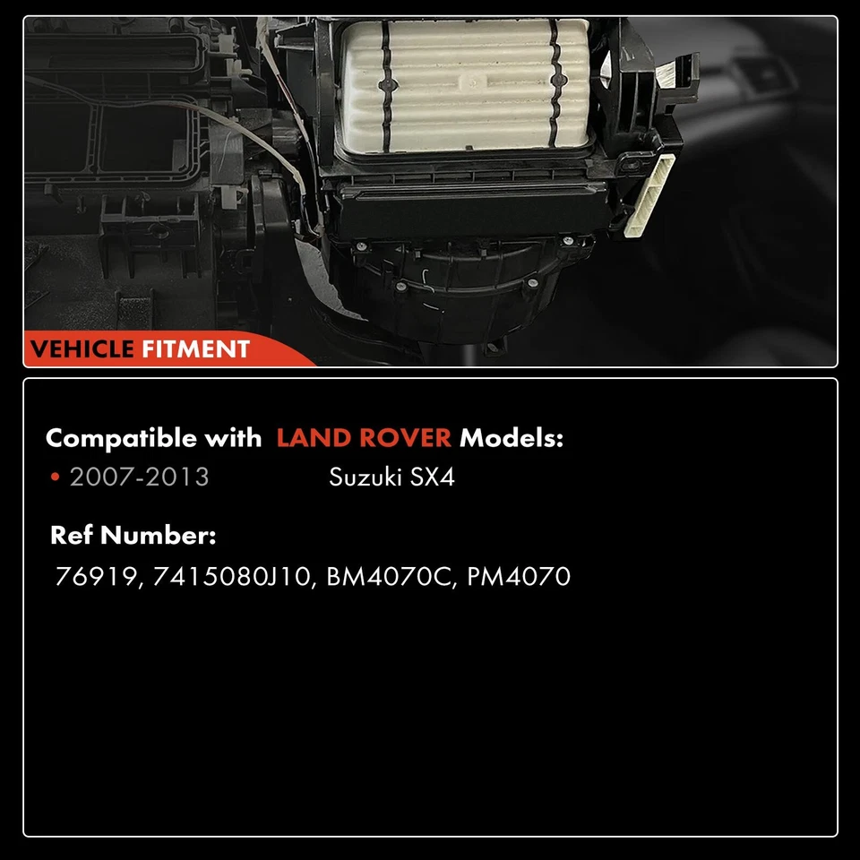 Conjunto de ventilador de motor soplador de calefacción de aire acondicionado para Suzuki SX4 2007-2013 SX4 Crossover 2012 Foto 3 de 4