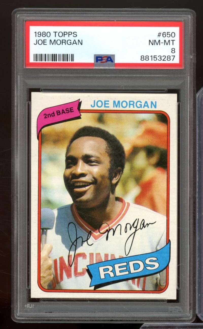 Joe Morgan Card 1980 Topps #650 PSA 8