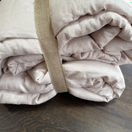 POTTERY BARN BELGIAN FLAX LINEN COMFORTER, FULL/QUEEN ~ FLAX - Picture 3 of 8