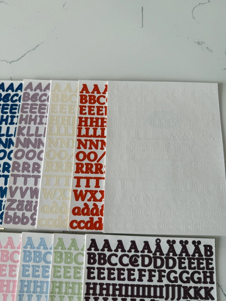 Hojas de pegatinas Creative Memories ABC/123 ~ varios colores ~ 1/8" tú eliges Foto 4 de 4