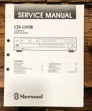 Sherwood CD-1192R CD Player Service Manual *Original*