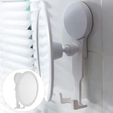 Vanity Wall Mirror with Hooks for Shower Fogless Razor Holder Shaving Men