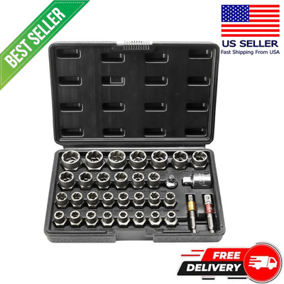 Bolt Extractor Set 29-Piece Bolt and Nut Remover Set with Storage Case