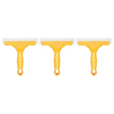 3pcs Squeegee 6 Inch Water Blade Shower Squeegee for Window Glass Door, Yellow