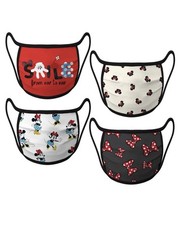Disney Minnie Mouse Face Mask Set-of-4 Sealed Size Youth Medium Child Facemask