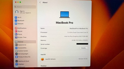 Apple MacBook Pro 13.3” 8gb i5 Retina 250gb SSD / Flash Drive w/Ventura OS - Picture 5 of 10
