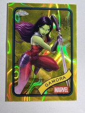 2025 Topps Chrome Marvel Gamora Yellow Lava Refractor Parallel 140