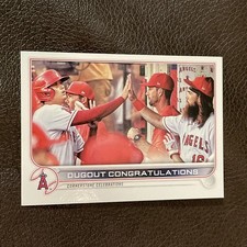 2022 Topps Series 2 - Checklist Shohei Ohtani #416 Angels Dugout Congratulations