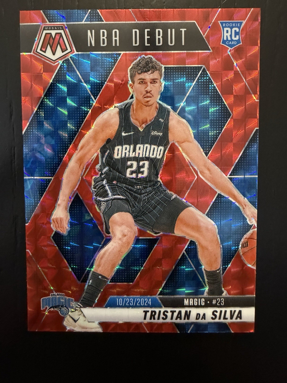 2024-25 Panini Mosaic - NBA Debut Tristan da Silva #266 Red Mosaic Prizm (RC)