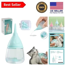 Pet Feeding Bottle with Vented Nipple - 40ml Anti-Choking Design for Newborns