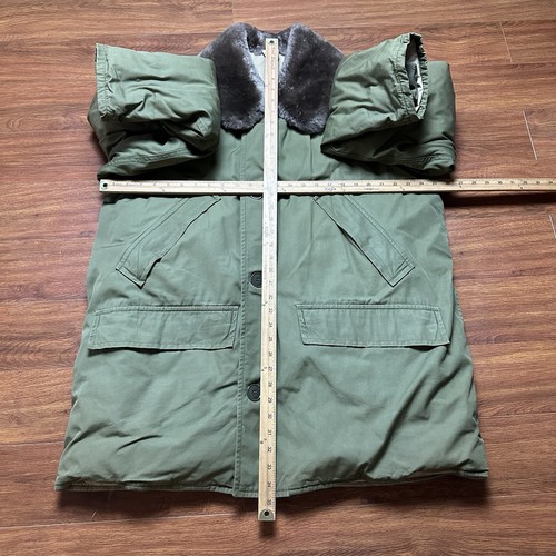 Vintage Eddie Bauer Down Blizzard Proof Green Jacket XL 50s 60s Puffer Coat - Bild 18 von 20