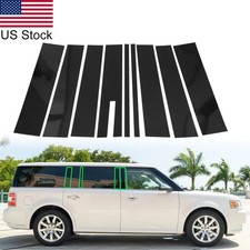 For Ford Flex 2009-2014 9pcs Glossy Black Pillar Posts Covers Window Door Trim