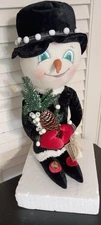 JOE SPENCER- GATHERED TRADITIONS-17"H- SULLIVAN SNOWMAN ART DOLL-NEW-2025